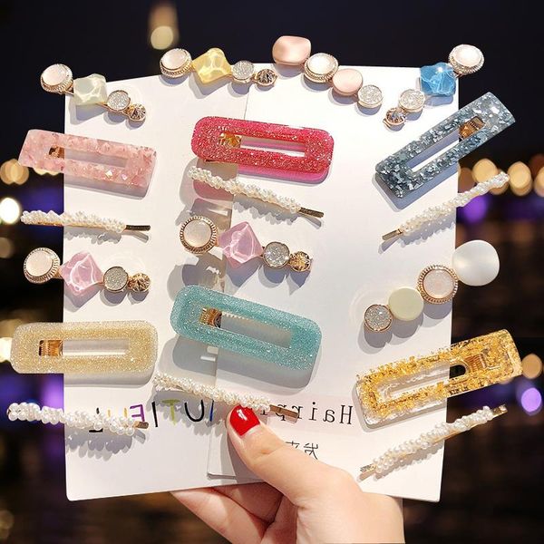 3pcs/set newfashion pearls acetate geometric hair clips for women girls headband sweet hairpins barrettes hair accessories set csvpj, Black
3pcs/set newfashion pearls acetate geometric hair clips for women girls headband sweet hairpins barrettes hair accessories set csvpj, Black