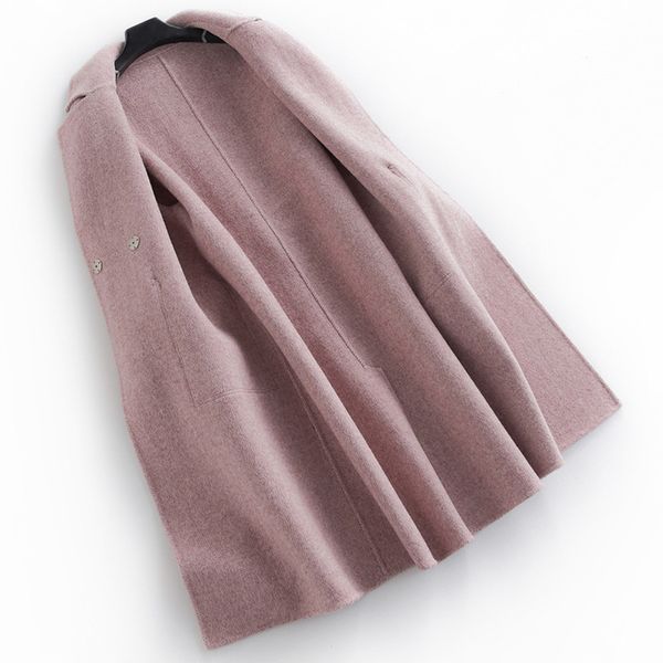 woman coats winter 2020 wool coat female sided woolen jackets elegant ladies autumn spring slim long overcoat lwl1315, Black
woman coats winter 2020 wool coat female sided woolen jackets elegant ladies autumn spring slim long overcoat lwl1315, Black