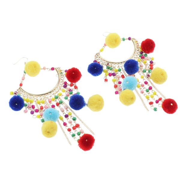 womens beaded tassel earrings long fringe drop bohemian earings dangler for party, daily wear, Golden
womens beaded tassel earrings long fringe drop bohemian earings dangler for party, daily wear, Golden