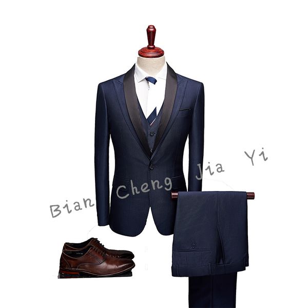 fashion navy mens wedding suits formal patchwork lapels suits 3 pieces wedding groom tuxedos prom slim fit, White;black
fashion navy mens wedding suits formal patchwork lapels suits 3 pieces wedding groom tuxedos prom slim fit, White;black
