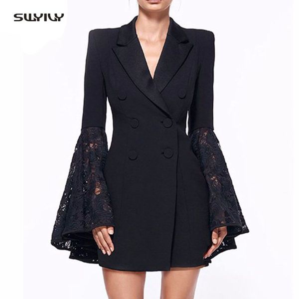 swyivy women jackets lapel double-breasted trumpet sleeves long suit jacket coat 2019 female ol wear lace sleeve outwear jacket, White;black
swyivy women jackets lapel double-breasted trumpet sleeves long suit jacket coat 2019 female ol wear lace sleeve outwear jacket, White;black