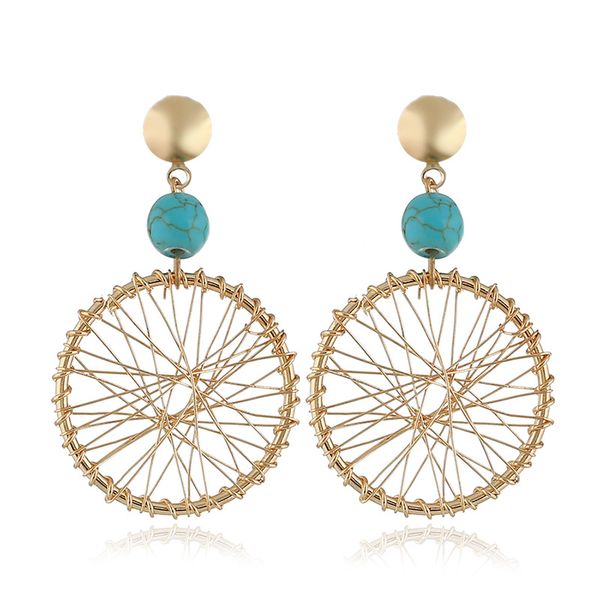 european and american fashion dream catcher pendant earrings explosive pearl earrings, Golden
european and american fashion dream catcher pendant earrings explosive pearl earrings, Golden