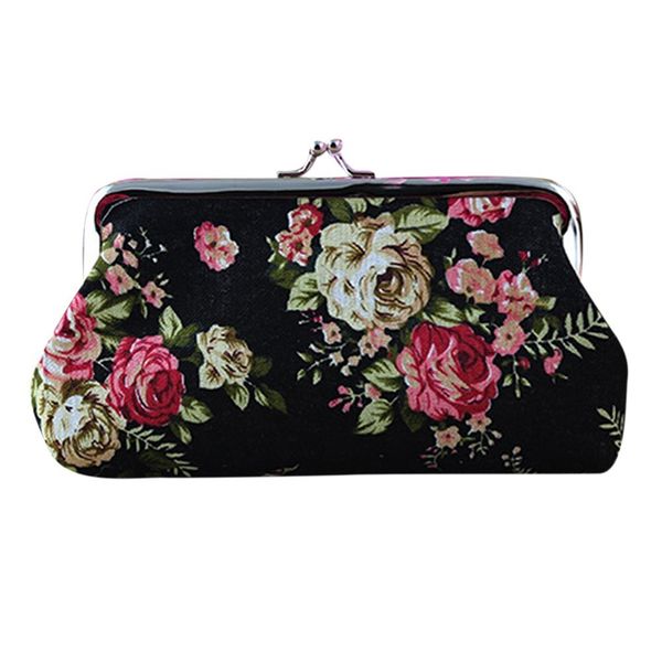 new arrival coin purse women lady vintage flower small wallet hasp purse money card phone holder purses carteira feminina, Red;black 
new arrival coin purse women lady vintage flower small wallet hasp purse money card phone holder purses carteira feminina, Red;black
