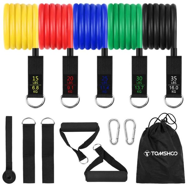tomshoo 13pcs resistance bands set elastic home gym workout fitness exercise tube bands door anchor ankle straps with carry bags
tomshoo 13pcs resistance bands set elastic home gym workout fitness exercise tube bands door anchor ankle straps with carry bags