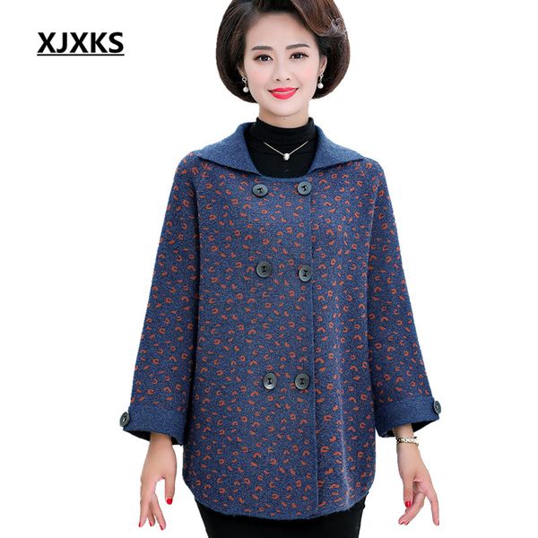 xjxks 2019 autumn winter new women's double-breasted woolen coat loose plus size cashmere knitted cardigan women coat, Black
xjxks 2019 autumn winter new women's double-breasted woolen coat loose plus size cashmere knitted cardigan women coat, Black