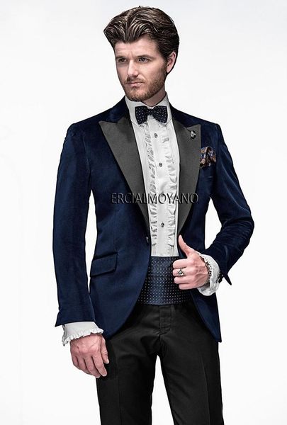 navy blue velvet groom tuxedos black peak lapel groomsmen wedding dress autumn winter style men formal party prom suit(jacket+pants+tie) 761, Black;gray
navy blue velvet groom tuxedos black peak lapel groomsmen wedding dress autumn winter style men formal party prom suit(jacket+pants+tie) 761, Black;gray
