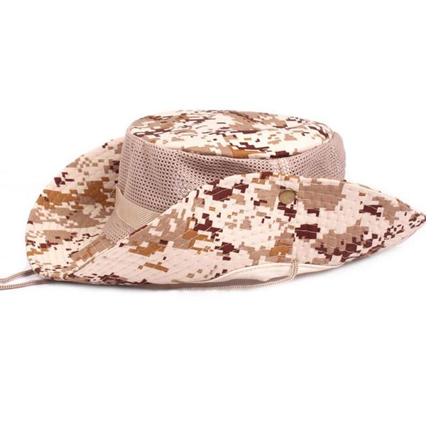 outdoor desert digital camouflage print bucket hats breathable mesh boating fishing hunting bonnie hat
outdoor desert digital camouflage print bucket hats breathable mesh boating fishing hunting bonnie hat