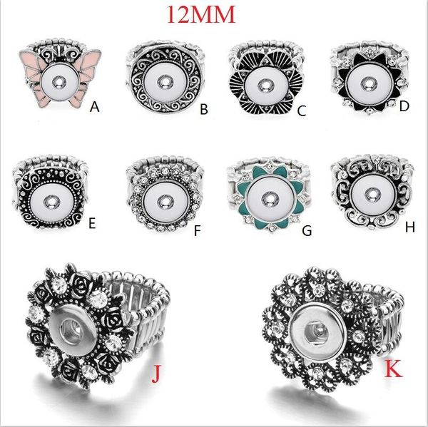10 styles snap rings rhinestone vintage butterfly flower ring diy 12 snap button adjustable stretch elastic band rings, Golden;silver
10 styles snap rings rhinestone vintage butterfly flower ring diy 12 snap button adjustable stretch elastic band rings, Golden;silver