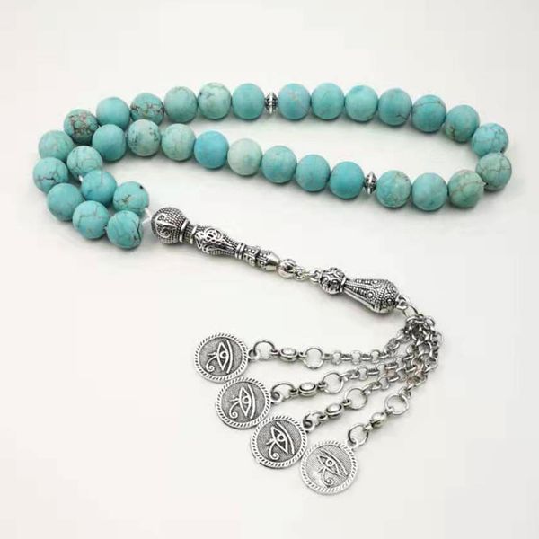 natural frosted turquoises tasbih muslim bracelet rosary islamic gift prayer beads 33 66 99 beads misbaha, Black
natural frosted turquoises tasbih muslim bracelet rosary islamic gift prayer beads 33 66 99 beads misbaha, Black
