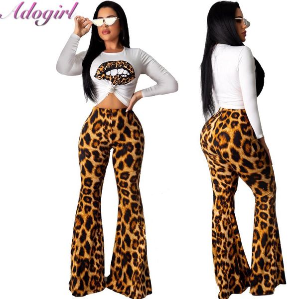 adogirl leopard print two piece set women casual long sleeve t-shirt crop + high waist flare pants suit female outfit suits, White
adogirl leopard print two piece set women casual long sleeve t-shirt crop + high waist flare pants suit female outfit suits, White