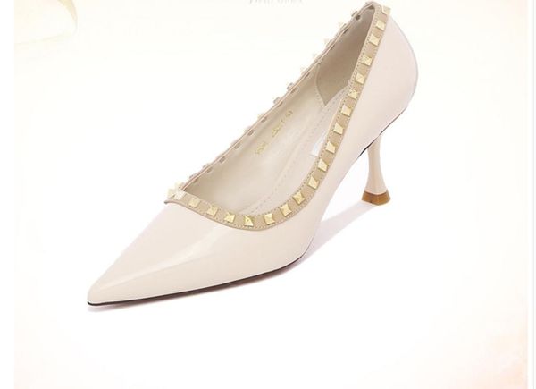women's shoes spring and autumn high fine heel pointed end @sdfgh637, Black
