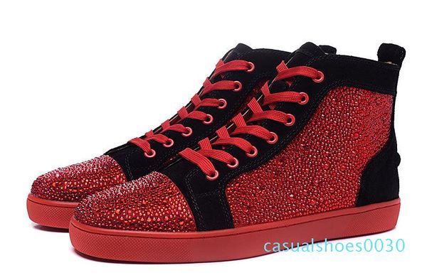 fashion white rhinetone design crystal genuine leather for men women red bottom sneakers luxury causal leisure trainer footwear c30, Black
fashion white rhinetone design crystal genuine leather for men women red bottom sneakers luxury causal leisure trainer footwear c30, Black