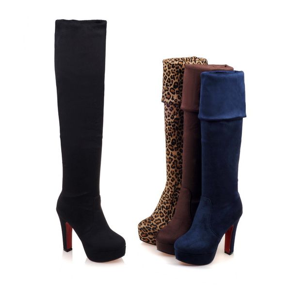 women's high heel boots fashion ladies knee boots suede high sapato feminino nb277, Black
women's high heel boots fashion ladies knee boots suede high sapato feminino nb277, Black