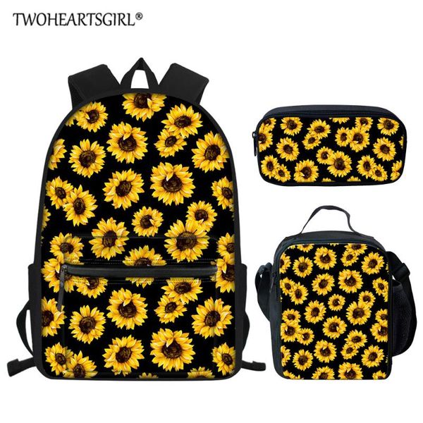twoheartsgirl sunflower printed 3 pcs/set black school bag for teen girls student book bag women travel backpack mochila
twoheartsgirl sunflower printed 3 pcs/set black school bag for teen girls student book bag women travel backpack mochila