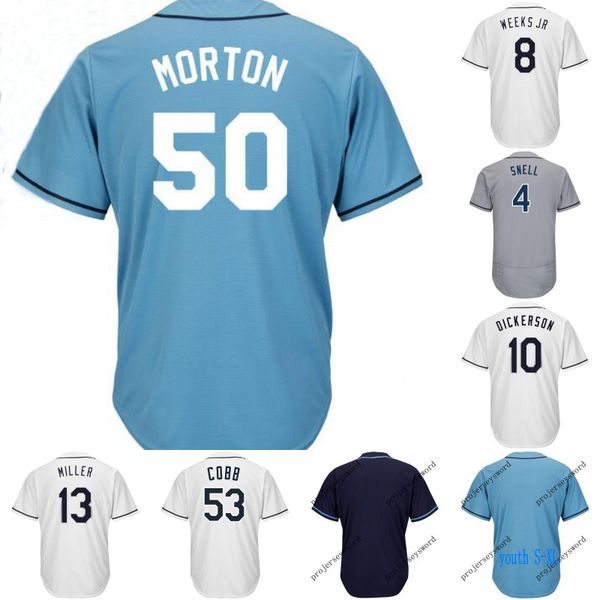Tampa Bay Jersey 50 Charlie Morton 0 Mallex Smith 4 Blake Snell 20 Steven Souza Jr. 39 Kevin Kiermaier 40 CJ Cron Baseball Jerseys S-XXXL
Tampa Bay Jersey 50 Charlie Morton 0 Mallex Smith 4 Blake Snell 20 Steven Souza Jr. 39 Kevin Kiermaier 40 CJ Cron Baseball Jerseys S-XXXL