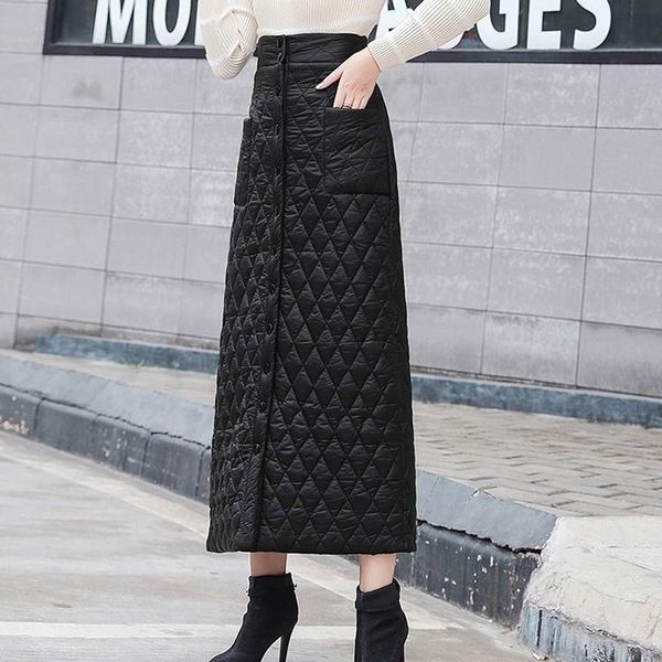 plus size long skirts pockets women winter single-breasted solid a-line skirts ladies elastic waist casual skirt, Black
plus size long skirts pockets women winter single-breasted solid a-line skirts ladies elastic waist casual skirt, Black