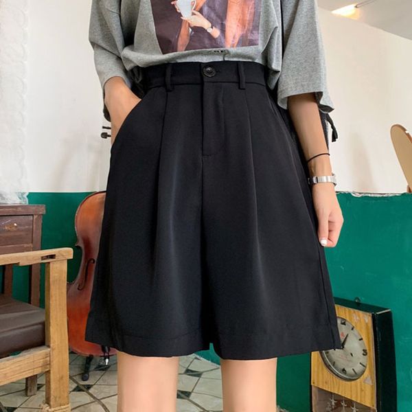 women's high waist short pants casual slim knee summer pants pure color fashion suit, White;black
women's high waist short pants casual slim knee summer pants pure color fashion suit, White;black