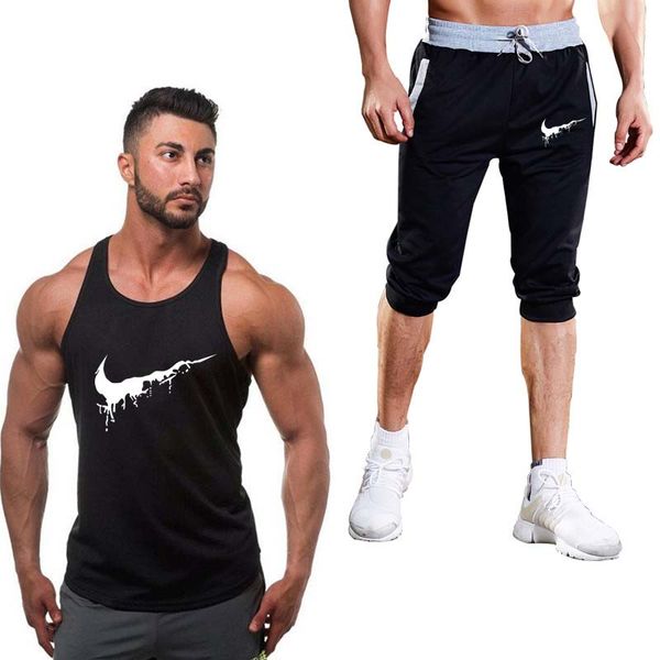 Sportsuits Set Men Brand Fitness Suits Summer 2pc Top Short Set Mens Fashion 2 Pieces Tank Top Shorts Tracksuit M-2XL
Sportsuits Set Men Brand Fitness Suits Summer 2pc Top Short Set Mens Fashion 2 Pieces Tank Top Shorts Tracksuit M-2XL