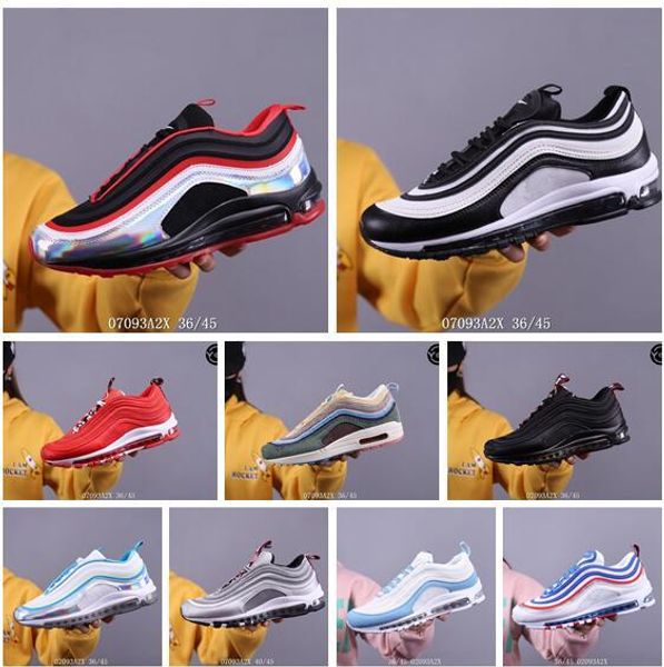 97 QS Running Shoes For Men Women New Balck Metallic Gold South Beach PRM Yellow Triple White 97s Sports Sneakers Size 36-45
97 QS Running Shoes For Men Women New Balck Metallic Gold South Beach PRM Yellow Triple White 97s Sports Sneakers Size 36-45
