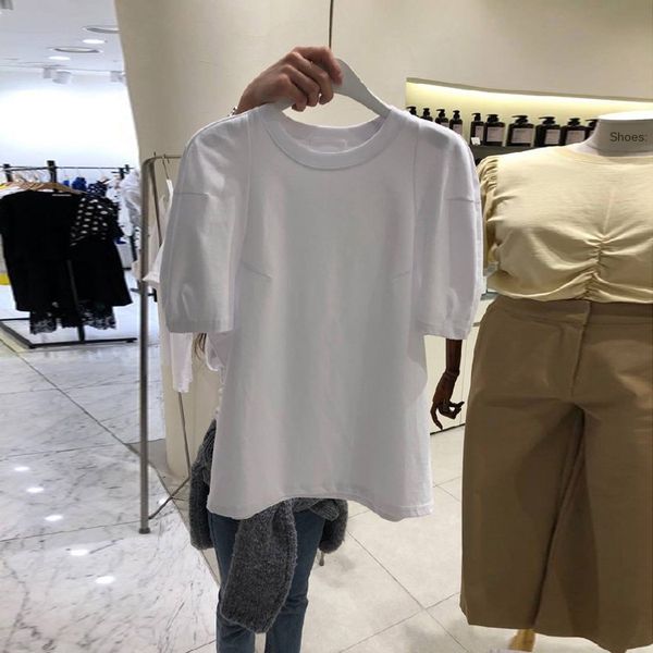 short-sleeved t-shirt female summer 2020ins fashionable solid color coat t-shirt loose niche sense of design all-match half-sleeved top, White
short-sleeved t-shirt female summer 2020ins fashionable solid color coat t-shirt loose niche sense of design all-match half-sleeved top, White