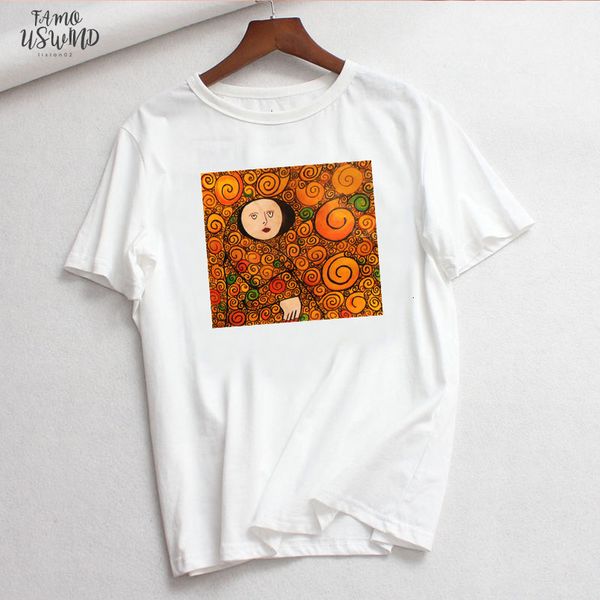 summer new letter gustav klimt printed vintage women tees casual harajuku large size new art oil paint loose female ins t, White
summer new letter gustav klimt printed vintage women tees casual harajuku large size new art oil paint loose female ins t, White