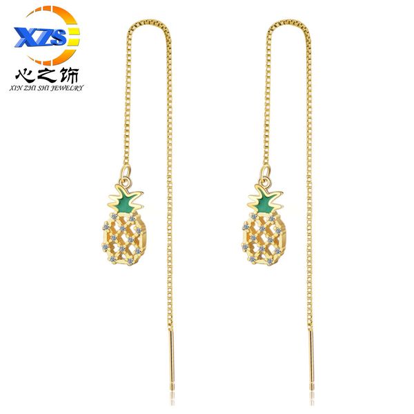 pineapple ear wire womens long temperament design sense diamond stud earrings small numerous net red drop earrings simple tassel earrings, Golden
pineapple ear wire womens long temperament design sense diamond stud earrings small numerous net red drop earrings simple tassel earrings, Golden