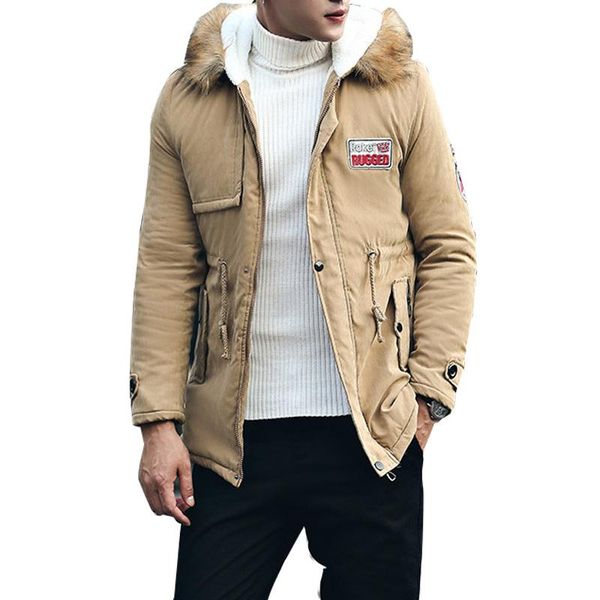 men's thick warm winter polyester down coat long fur collar army green men parka fleece cotton coat jacket parka men m-4xl, Black;brown
men's thick warm winter polyester down coat long fur collar army green men parka fleece cotton coat jacket parka men m-4xl, Black;brown
