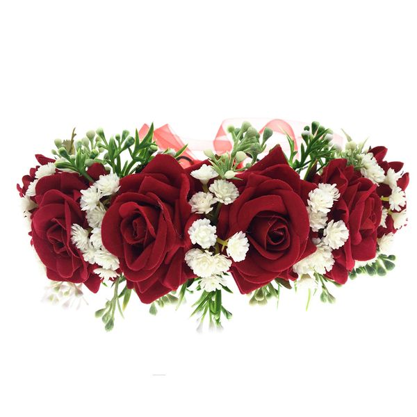 rose flower wreath crown festival headband women hair accessories headdress girl floral garland wedding floral headwear, Slivery;white
rose flower wreath crown festival headband women hair accessories headdress girl floral garland wedding floral headwear, Slivery;white