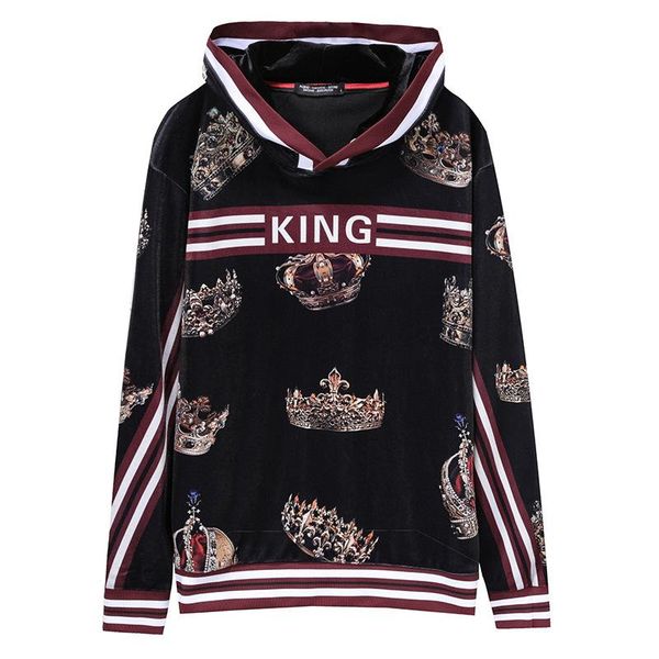 мода king мужчины толстовка личность короны вышивка толстовка толстовка tracksuit hip hop осень зима мужская одежда плюс размер 4xl, Black
мода king мужчины толстовка личность короны вышивка толстовка толстовка tracksuit hip hop осень зима мужская одежда плюс размер 4xl, Black