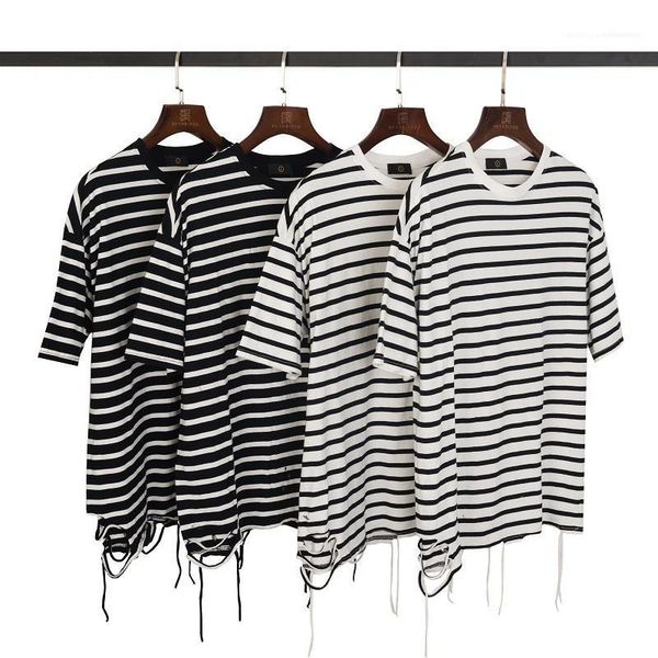 tshirt loose irregular hem short sleeve round neck male tees casual homme mens oversized striped printed, White;black
tshirt loose irregular hem short sleeve round neck male tees casual homme mens oversized striped printed, White;black