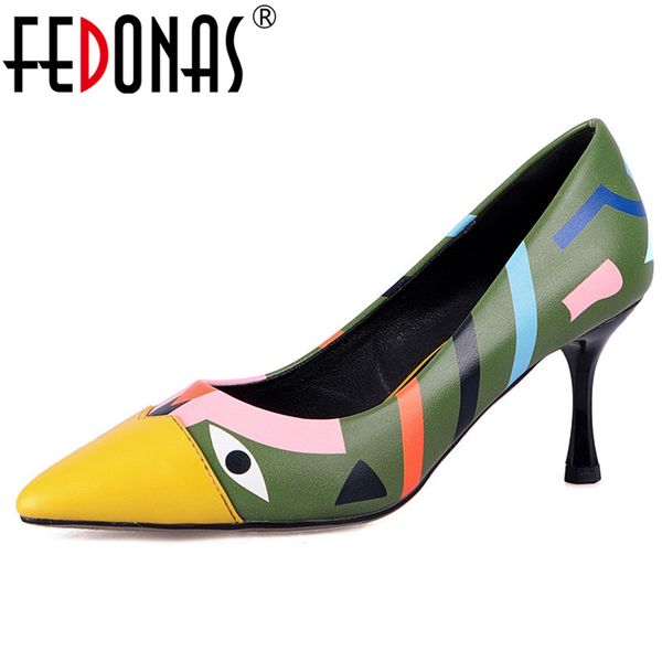 fedonas 2019 fashion spring summer new pumps genuine leather thin high heels slip on party wedding shoes woman basic pumps, Black
fedonas 2019 fashion spring summer new pumps genuine leather thin high heels slip on party wedding shoes woman basic pumps, Black