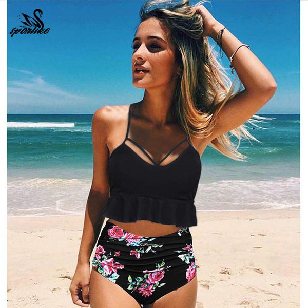 sexy bikini set 2019 lady vintage ретро цветочные рюшами купальники женщины женщины высокой талией swim suit плюс размер monokini trikini, White;black
sexy bikini set 2019 lady vintage ретро цветочные рюшами купальники женщины женщины высокой талией swim suit плюс размер monokini trikini, White;black