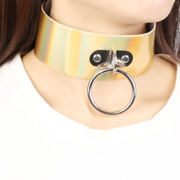1 pc gothic laser collar big circle pendant retro wide choker necklace fashion jewelry laser leather choker, Silver
1 pc gothic laser collar big circle pendant retro wide choker necklace fashion jewelry laser leather choker, Silver