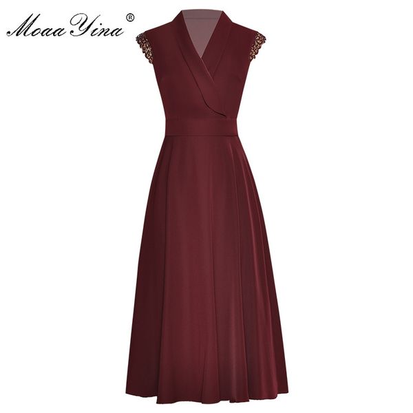 moaayina fashion designer dress summer women dress v-neck solid color office female dresses, Black;gray
moaayina fashion designer dress summer women dress v-neck solid color office female dresses, Black;gray