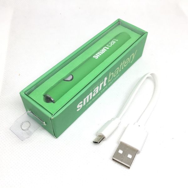 SmartCart Battery Smart vape pen 380mAh Preheat VV Variable Voltage Bottom USB Charger For 510 Thick Oil Atomizers Smart Cart Vape Cartridge
SmartCart Battery Smart vape pen 380mAh Preheat VV Variable Voltage Bottom USB Charger For 510 Thick Oil Atomizers Smart Cart Vape Cartridge