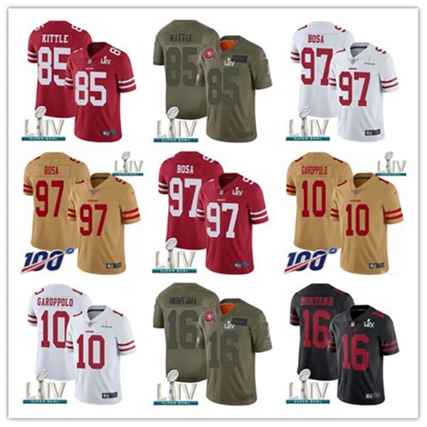 2020 новый Mens Джерси Сан-Франциско 49er 85 George Kittle 10 Джимми Гаропполо 97 Ник Боза Super Bowl LIV 16 Джо Монтана трикотажные изделия футбола
2020 новый Mens Джерси Сан-Франциско 49er 85 George Kittle 10 Джимми Гаропполо 97 Ник Боза Super Bowl LIV 16 Джо Монтана трикотажные изделия футбола
