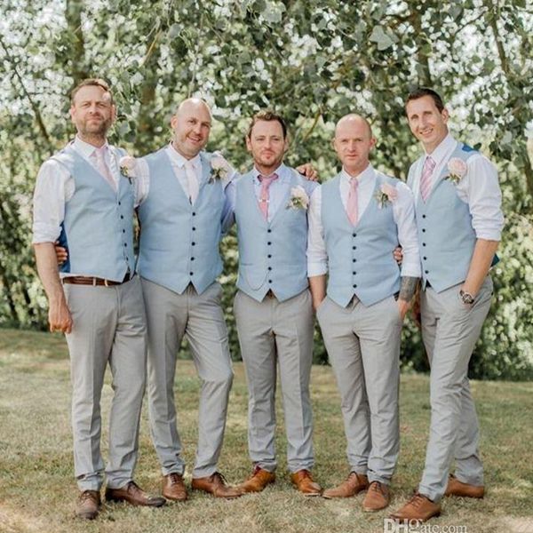2020 classy new groom vests country style wedding groomsmen's attire vest custom made boy prom party outfit sky blue, Black
2020 classy new groom vests country style wedding groomsmen's attire vest custom made boy prom party outfit sky blue, Black