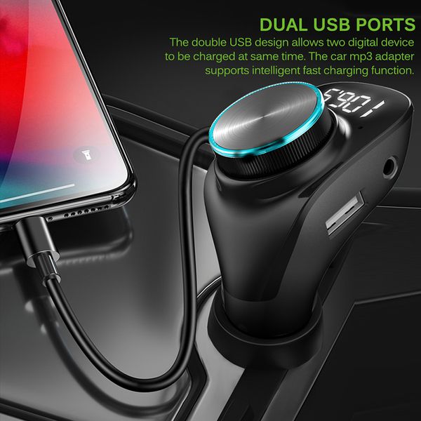 onever fm transmitter modulator wireless bluetooth 5.0 aux car mp3 player double usb charger handslcd screen car adapter
onever fm transmitter modulator wireless bluetooth 5.0 aux car mp3 player double usb charger handslcd screen car adapter