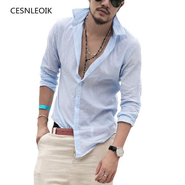 Plus Size Shirts Cotton Linen Men Shirt Long Sleeve Summer Style Hawaiian Shirts Sexy Slim Fit Men Clothes New Arrival C01
Plus Size Shirts Cotton Linen Men Shirt Long Sleeve Summer Style Hawaiian Shirts Sexy Slim Fit Men Clothes New Arrival C01