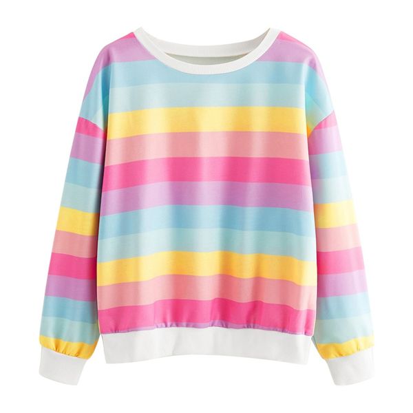 jaycosin fashion autumn women loose rainbow stripe print sweatshirt stylish long sleeve comfortable casual jumper blouse 108#10, Black
jaycosin fashion autumn women loose rainbow stripe print sweatshirt stylish long sleeve comfortable casual jumper blouse 108#10, Black