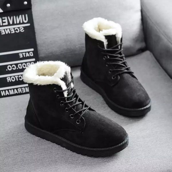 2019 winter new thick short tube flat bottom comfortable wild suede women's boots, Black
2019 winter new thick short tube flat bottom comfortable wild suede women's boots, Black