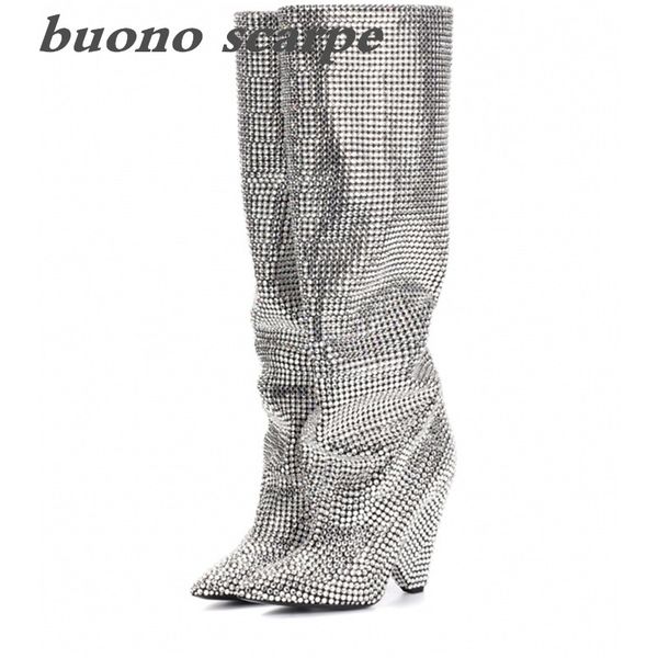 autumn and winter models silver bright rhinestone shaped high-heeled pointed toe women's boots, Black
autumn and winter models silver bright rhinestone shaped high-heeled pointed toe women's boots, Black