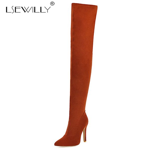 lsewilly faux suede over the knee boots for women ladies wedding shoes stretch fabric autumn winter shoes woman botas k206, Black
lsewilly faux suede over the knee boots for women ladies wedding shoes stretch fabric autumn winter shoes woman botas k206, Black