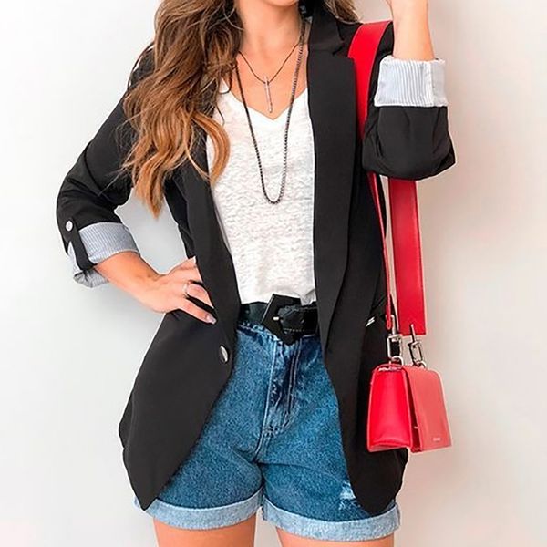 womens outerwear coats jackets fashion ladies solid turn down collar jacket long sleeve coat parka outerwear ladies f40, White
womens outerwear coats jackets fashion ladies solid turn down collar jacket long sleeve coat parka outerwear ladies f40, White