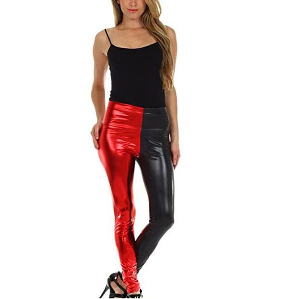 17 colors novelty skinny leggings women patchwork color high waist pants stretchy faux leather dancing leggings fashion trousers, Black;white
17 colors novelty skinny leggings women patchwork color high waist pants stretchy faux leather dancing leggings fashion trousers, Black;white
