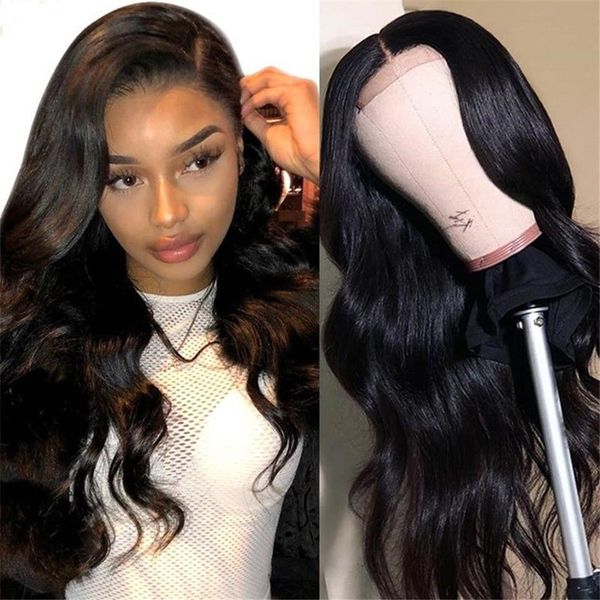body wave 6x13 lace front human hair wigs preplucked brazilian human hair wigs 250 density remy natural color, Black 
body wave 6x13 lace front human hair wigs preplucked brazilian human hair wigs 250 density remy natural color, Black