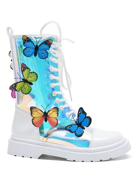 prova perfetto women transparent pvc magic color butterfly boots white leather flats botas knight booties casual botines shoes, Black
prova perfetto women transparent pvc magic color butterfly boots white leather flats botas knight booties casual botines shoes, Black