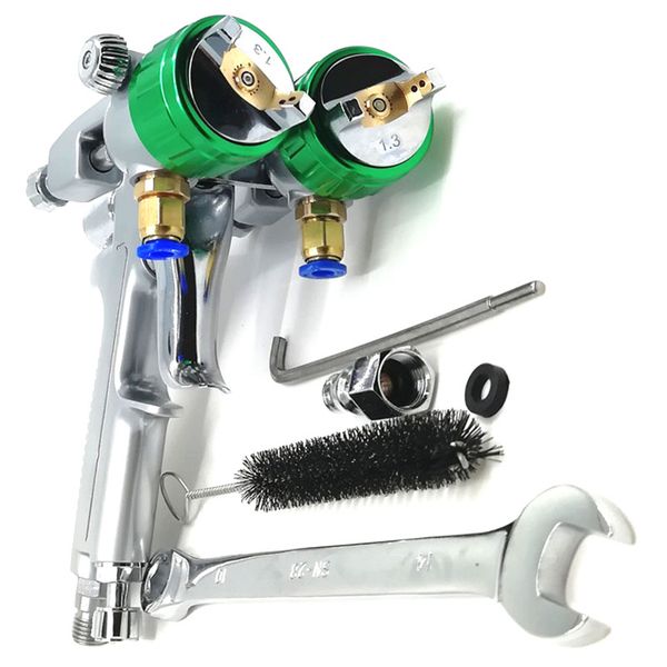 double-headed 1.3mm spray pressure /siphon feed spray paint chrome painting dual head air pneumatic pressure sprayer
double-headed 1.3mm spray pressure /siphon feed spray paint chrome painting dual head air pneumatic pressure sprayer