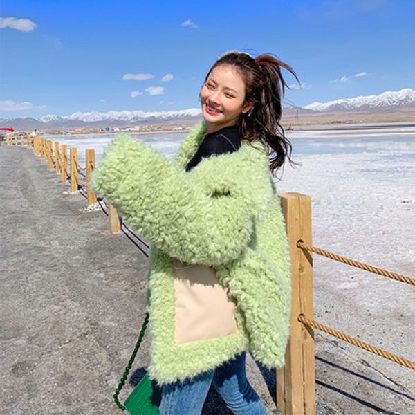 2019 new style high-end fashion women faux fur coat c28, Black