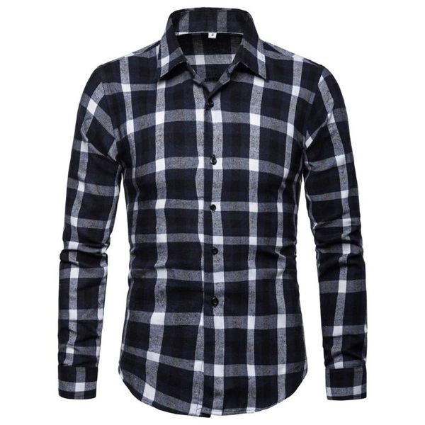 fashion mens blouse and shirts men's slim fit personality plaid casual long sleeve tunic spring blouse camiseta hombre #15, White;black
fashion mens blouse and shirts men's slim fit personality plaid casual long sleeve tunic spring blouse camiseta hombre #15, White;black